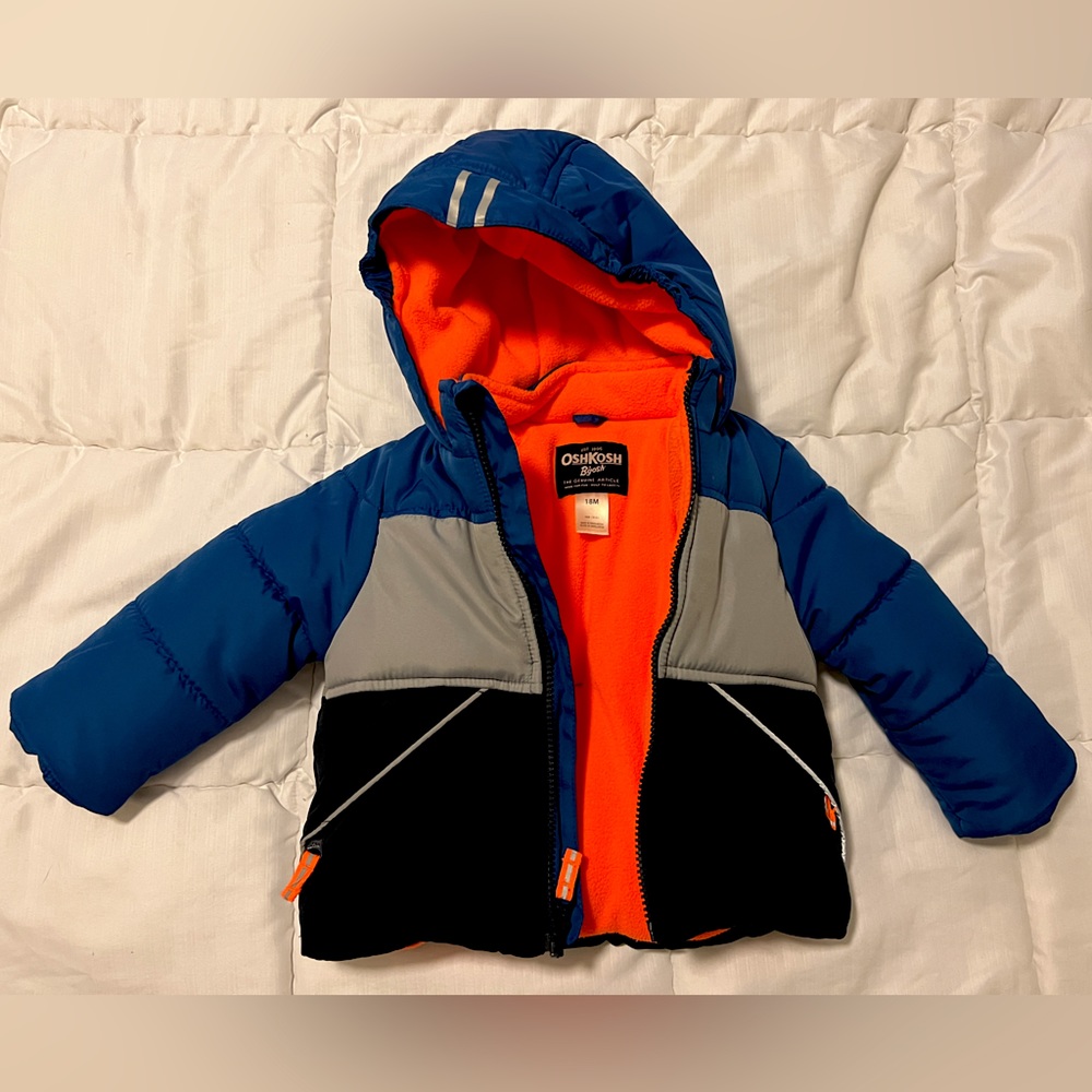 18mo Oshkosh snow jacket. Super soft inside!